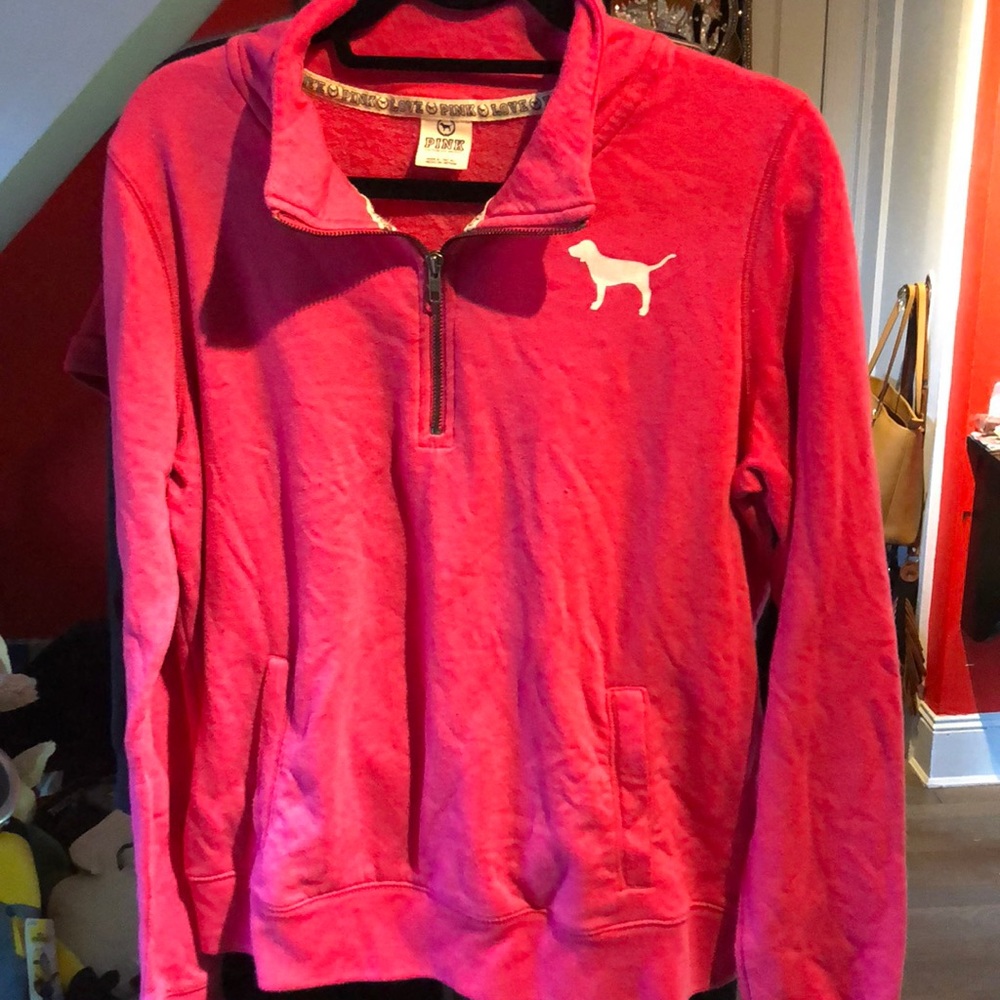 Pink Victoria’s Secret -quarter zip sweatshirt